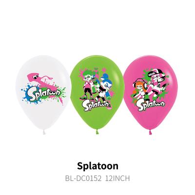 China Splatoon latex balloons rubber video game printed latex balloon for kids birthday party supplies for sale