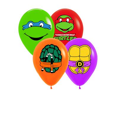 China Ninja turtle rubber latex balloons cartoon balloons for boys ninja birthday party supplies for sale