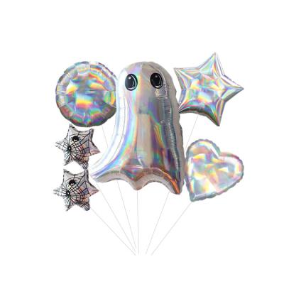 China New Design Foil Balloon Iridescent Ghost Balloon For Halloween Party Supplies Ghost Balloon for sale