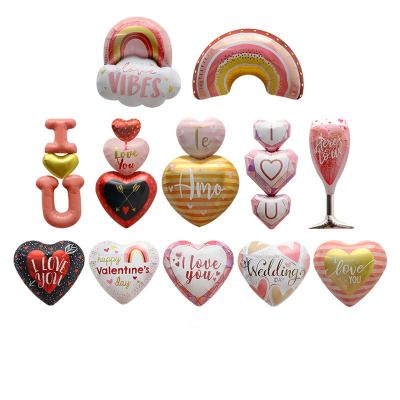 China Valentine's Day Foil Foil Balloon I Love You Balloon Rainbow Balloon For Valentine's Day for sale