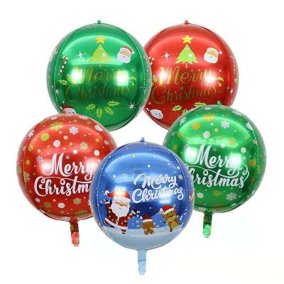 China Advertising Toy 22inch 4D Balloon Santa Claus Christmas Tree Balloon Xmas Decoration Merry Christmas Foil Balloons for sale