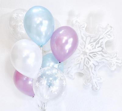 China Foil Snowball Christmas Party Decoration Snowflake Balloon for sale