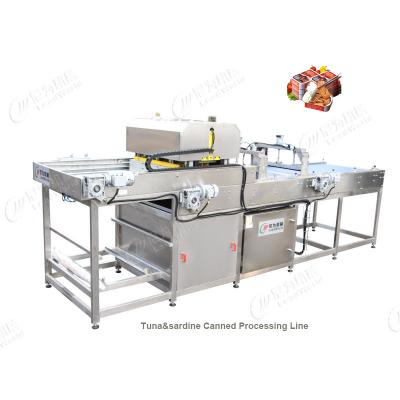 China Food Processing Machine Turnkey Project Canned Cod Sardine Hairtail Herring Fish Machine Can Fishing Line Produce Machine for sale