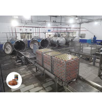 China Capping Labeling Packaging Filling Canned Line Automatic Stainless Steel Food Production Machine Canned Meat Production Line for sale