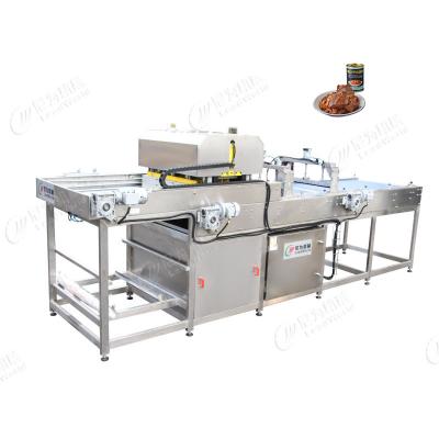 China Tinplate packaging box chicken meat product filling capping labeling line line meat production box packing machine for sale