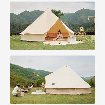 China Waterpoof Yurt Tents Luxury  Outdoor 4 Season Cotton Glamping Tent Waterproof Yurt Tent Bell For Camping for sale