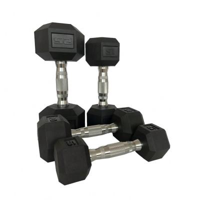 China rubber covered dumbbell rack dumbbell sets for sale