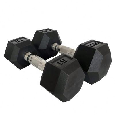 China Hot Selling Adjustable Dumbbell Rubber Covered Dumbbell Adjustable Dumbbell Set 20KG Gym Equipment 32KG Dumbbell Weights for sale