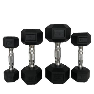 China Dumbbell Rubber Covered Dumbbells Most Popular Quick Fit 30kg Dumbbells Fitness Equipment Set for sale