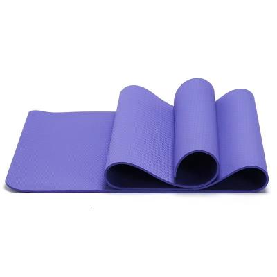 China Universal Sweat Gymnastics Lake Absorbent Blue / Dark Purple Non Slip Recyclable Natural Yoga Mats for sale