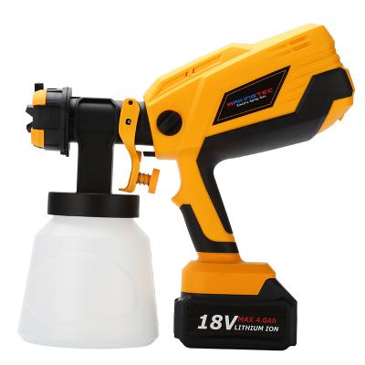 China 2021 New 18V Paint Spray Gun 1000mL Wireless Paint SprayerLi-ion Battery Airless Paint Sprayer Gun for sale