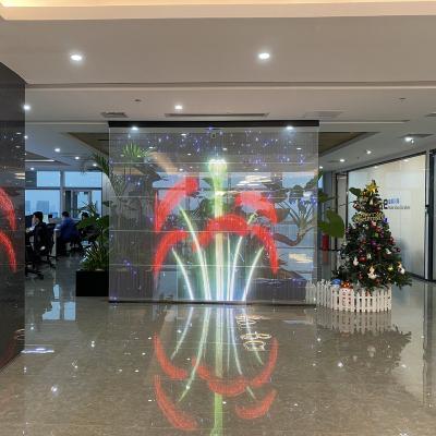 China 2022 HD Indoor Outdoor P20 Glass Transparent Led Display Advertising Video Wall for sale