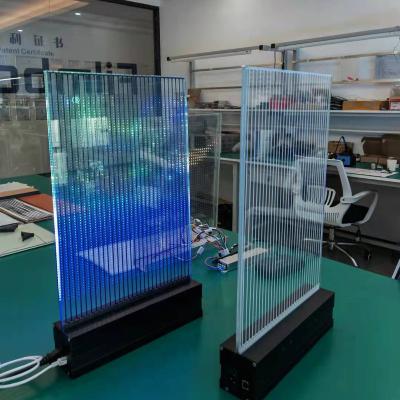 China Modern Indoor Outdoor Transparent Glass LED Movie Display Panels Transparent Screen for sale