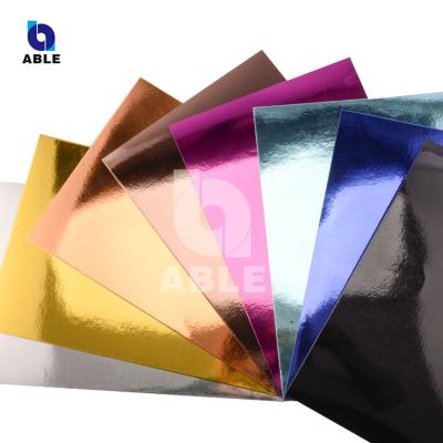 China Wholesale A4 Waterproof Holographic Mirror Card Metallic Card Paper for Banners DIY Decoration for sale