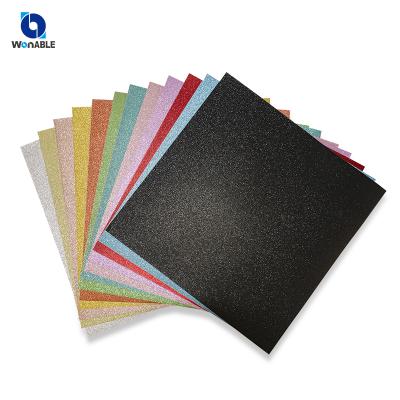 China Amazon Card Hot Sale A4/12x12 250GSM Waterproof Glitter Craft Paper Glitter For Cake Topper for sale