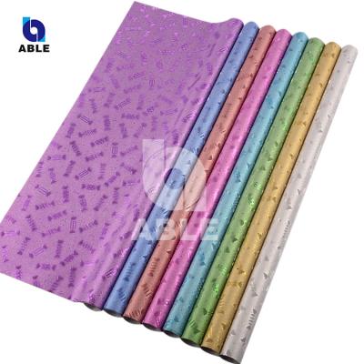 China 50*70cm Wholesale Waterproof Glitter Foil Film Gift Wrapping Paper For Gift Wrapping Decoration for sale