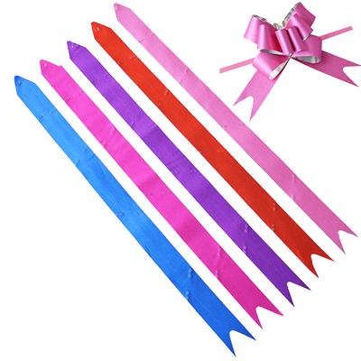 China Multicolor Holographic Wholesale Luxury Glitter Pull Flower Ribbon Pull Bow For Gift Box Decoration for sale