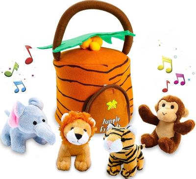 China Gift Plush Toys Talking Jungle Animals Toys Set Toys Sounds for sale