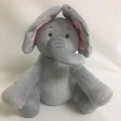 China New Custom Electric Talking Game Singing Elephant and Musical Semi-transparent Elephant Plush Toy for sale