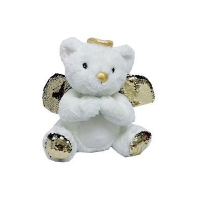 China Wholesale Cheap Price White Cute Plush Toy Bear 26cm Soft Toy Custom Plush Toy With Pray Music for sale