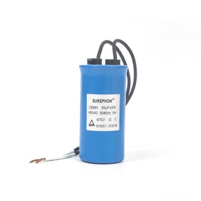 China Safety level: S2 Surephon high quality  Film capacitor Ac motor run Cbb65 370v 40uf Run Capacitor 40+5 Uf for sale