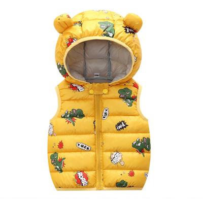 China New Breathable Baby Winter Coat Hooded Down Vest Kids Vest With Ear Sleeveless Jacket Kids Clothes Boy Warm Girls Outwear for sale