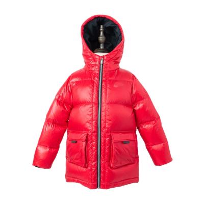 China Kids Hooded Coats Girls Red Winter Breathable Jackets For Outdoor for sale