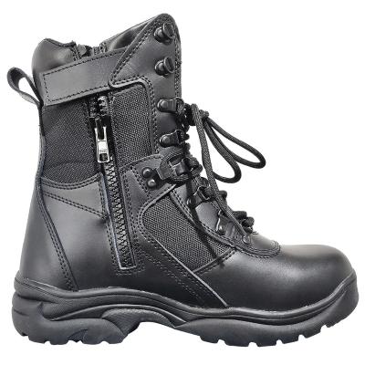 China Men's Side Knee High Anti-Smell Work Safety Anti-Slip High Quality Zipper Combat Boots for sale