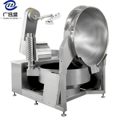 China Vegetable processing factory hot sales industrial automatic planetary jacketed kettle cooking pot with mixer for sale