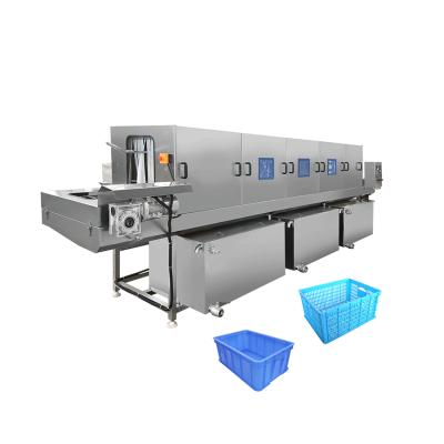 China Vegetable processing plant sus304 automatic basket crate washing machine customized basket plastic seal for sale