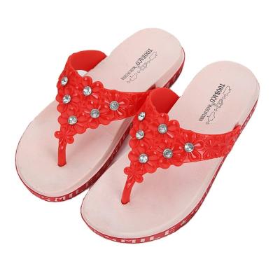 China Summer Breathable Non-slip PVC Breathable Multiple Colors 2021 Indoor Children Flip Flop Kids Slippers for sale