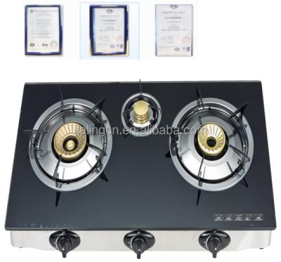 China Stainless steel 3 burners gas stove/0.5mm stainless steel for sale