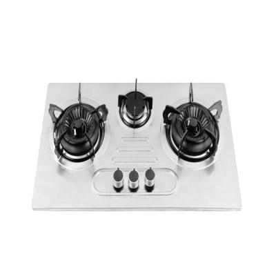 China Widely used new model cooking kitchen stainless steel cooktops 3 burner gas cooker for sale