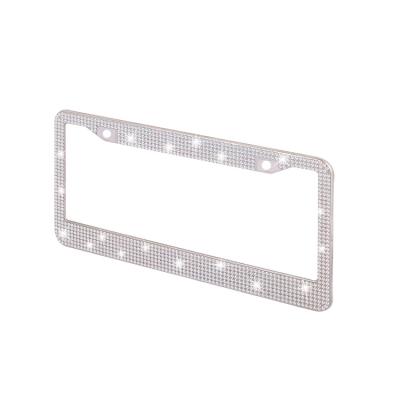 China NO New Car Styling USA Car Bling License Plate Tag Frame Glitter Crystal Rhine Stone Car License Plate Frame for sale