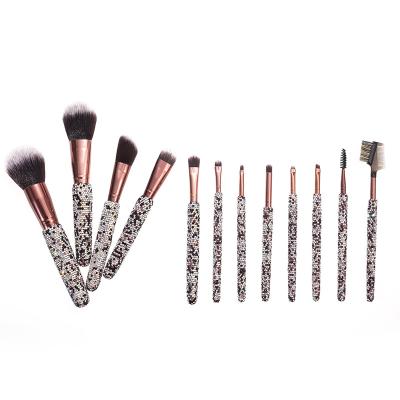 China Angular Blush Diamond Makeup Brush Set Cute Custom Wholesale Makeup Brush Set for sale