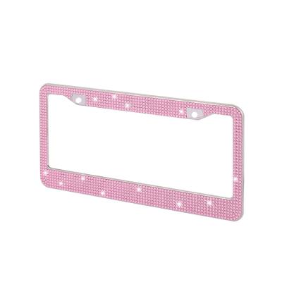 China NO Bling Universal License Plate Holder for Rhinestone Embossed Diamond Crystal License Plate Holder for sale