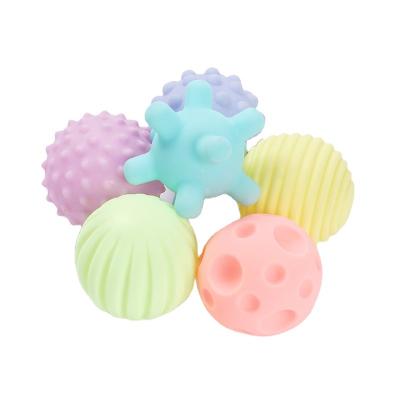 China Multi Silica Gel Silicone Glue Texture Handshake Ball Baby Learn To Crawling Massage Baby Splashing Bath Toy for sale