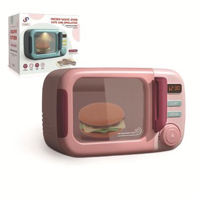 China Simulation Kitchen Toys Hot Sale Children's Kitchen Toy Microwave Candy Ice Cream Set for sale