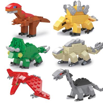 China Toy Wholesale Capsule Toys Funny Children's Educational Dinosaur Twist Egg Assembled Small Particle Building Block Toys for sale