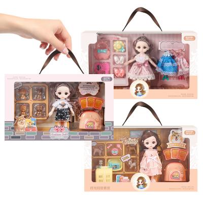 China Mini Wholesale Doll Little Girl Toy Children Playhouse Princess Doll Set for sale