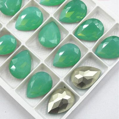 China Widly Colorful Loose Rhinestones Tear Drop Glue On Stones Fancy Necklace Making Glass Beads For Dance Dress Gym Costume Decoration for sale