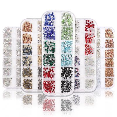 China Bags Stunning Glass Nail Art Rhinestones Rhinestones ss3-ss40 Non HotFix FlatBack Glitter Swarovski Nail Scrapbook Decorations for sale