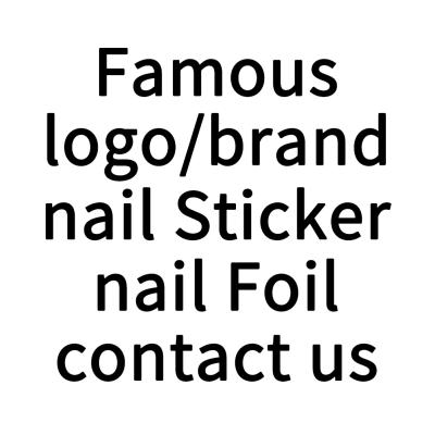 China Luxury Brand Logo Nail Polish Art Stickers Widly DIY Nail Art Accessories Large for sale