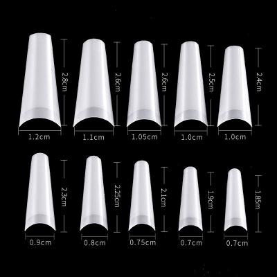 China French Newcomer French Style 500 Pcs Bag Cowboy Flat Head False Nail Tips for sale