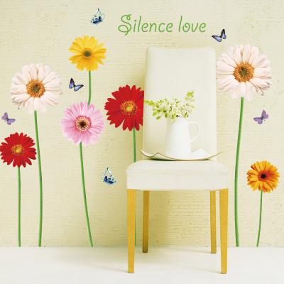 China No Other SK9384 3D Sunflower Home Decor Of The Residue Colorful Wall Sticker for sale