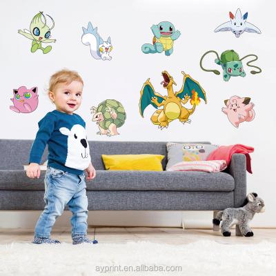 China WALL STICKER SK7285 Removable Wall Decal Cute Pokemon Pikachu Sticker for sale