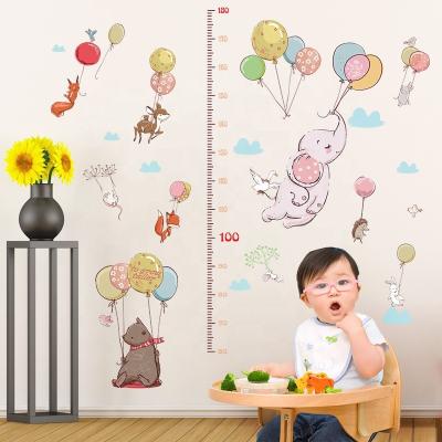 China No Remaining Growth Chart SK9275 Height Cartoon Elephant DIY Cute Animal Cute Sticker Size Measure For Kids for sale