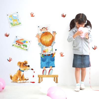 China WALL STICKER SK7007 Kids Drawing Original Kindergarten Decoration Wall Decal DIY Graffiti Sticker for sale