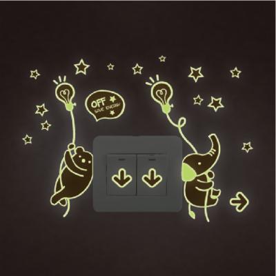 China WALL STICKER Y0040 switch sticker kids room decoration cartoon sticker sets glow in the dark stars for sale