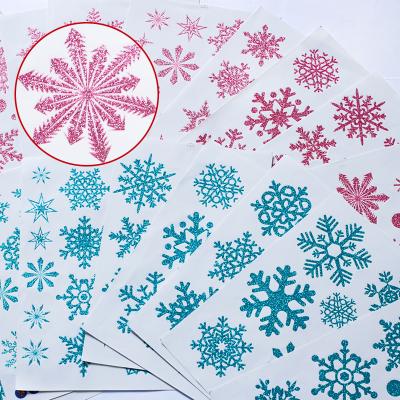 China HTJD2303DE Decorative Sticker Christmas Snow Powder Sticker Static Festival Decorations for sale